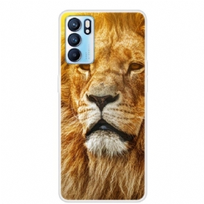 Telefoonhoesje voor Oppo Reno 6 5G Gouden Leeuw