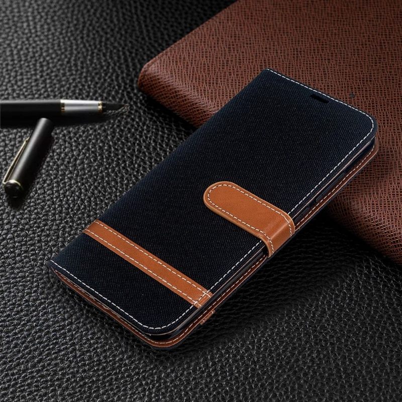 Cover voor Xiaomi Redmi Note 8T Anti-fall Folio-hoesje Stoffen Bekleding Folio