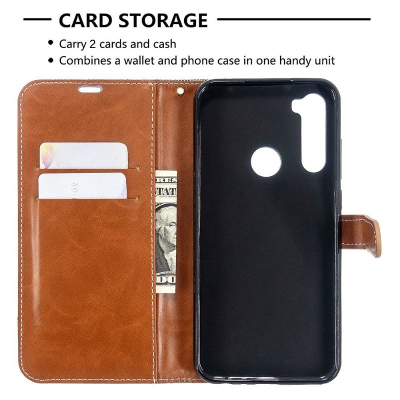 Cover voor Xiaomi Redmi Note 8T Anti-fall Folio-hoesje Stoffen Bekleding Folio