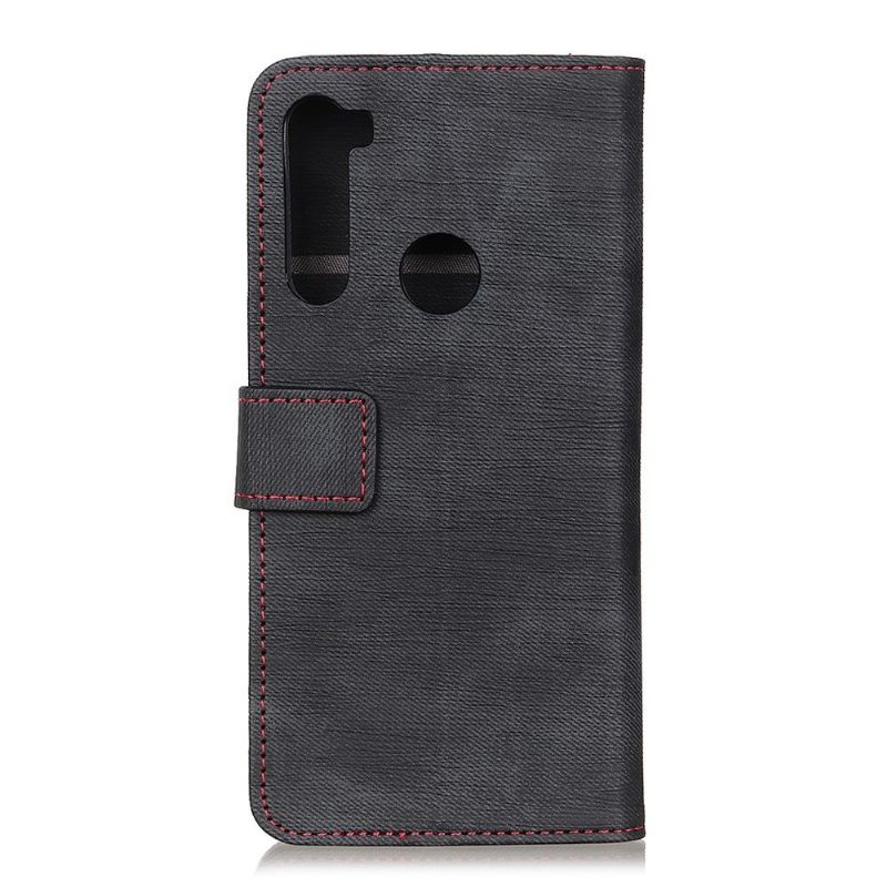 Flip Case voor Xiaomi Redmi Note 8T Stoffen Bekleding Met Naden