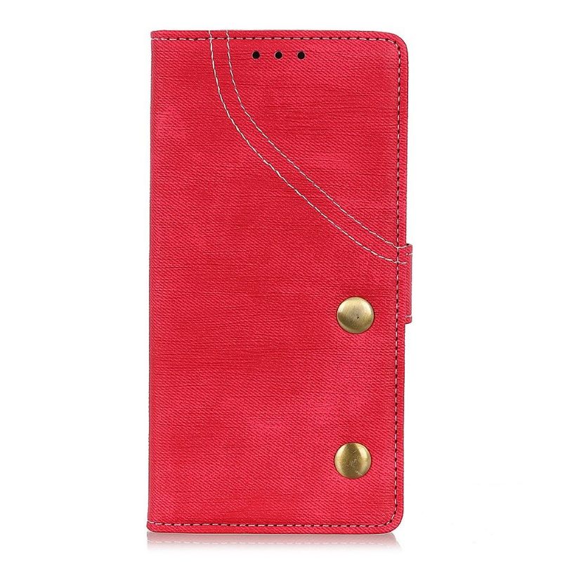 Flip Case voor Xiaomi Redmi Note 8T Stoffen Bekleding Met Naden