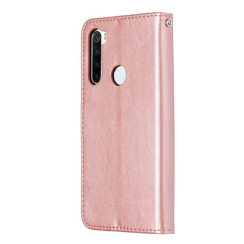 Folio-hoesje voor Xiaomi Redmi Note 8T Ritsvak Ledereffect - Rose Goud