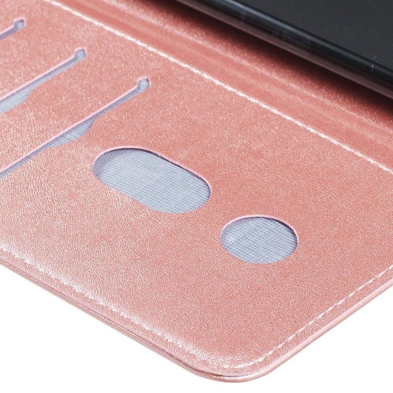 Folio-hoesje voor Xiaomi Redmi Note 8T Ritsvak Ledereffect - Rose Goud