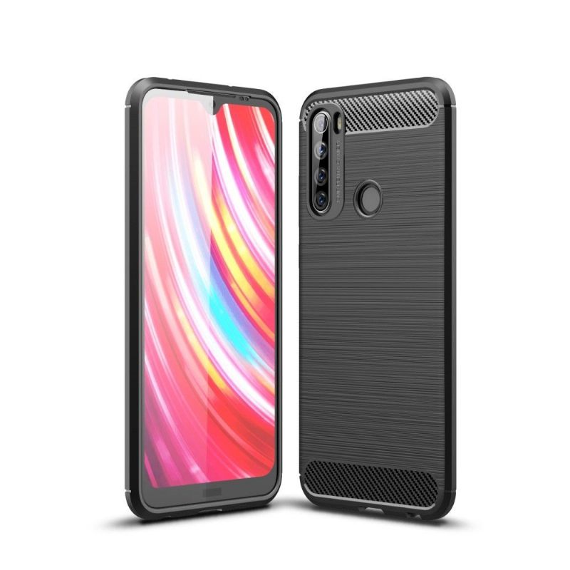 Hoesje voor Xiaomi Redmi Note 8T Koolborstel Gel - Zwart