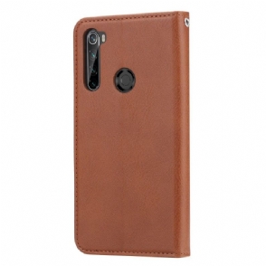 Leren Hoesje voor Xiaomi Redmi Note 8T Leren Effect Stand Case