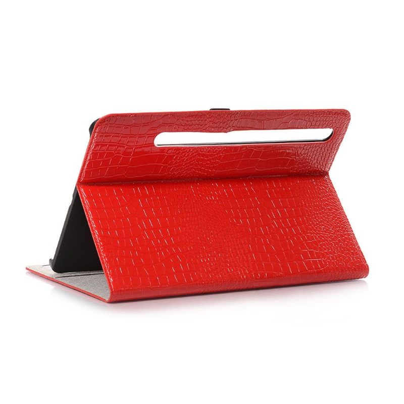 Flip Case voor Samsung Galaxy Tab S7 Imitatieleer Croc Look