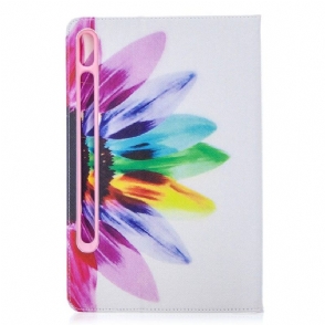 Folio-hoesje voor Samsung Galaxy Tab S7 Gekleurde Bloemblaadjes