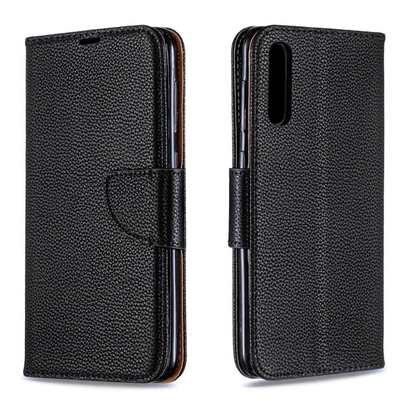 Cover voor Samsung Galaxy A50 Folio-hoesje Met Band Met Generfd Leereffect