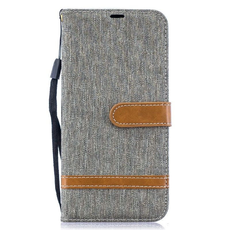 Cover voor Samsung Galaxy A50 Kaarthouder Met Stoffen Bekleding