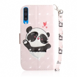 Cover voor Samsung Galaxy A50 Met Ketting Schattige Panda