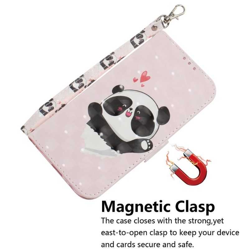 Cover voor Samsung Galaxy A50 Met Ketting Schattige Panda