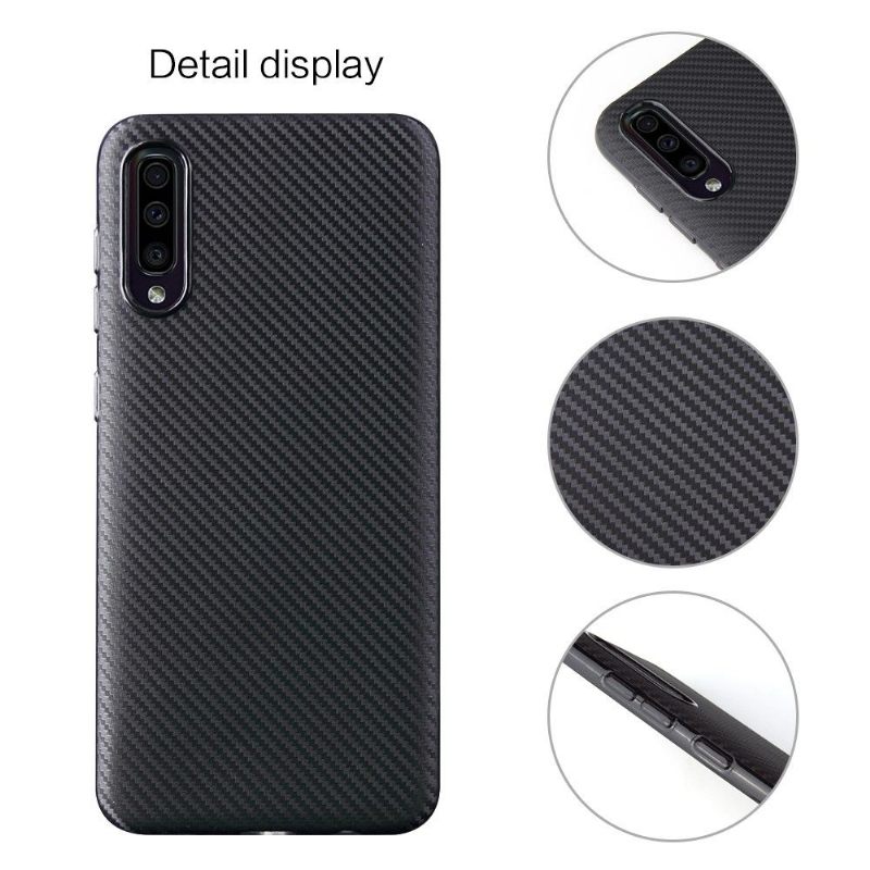 Hoesje voor Samsung Galaxy A50 Anti-fall Koolstofvezelcoating