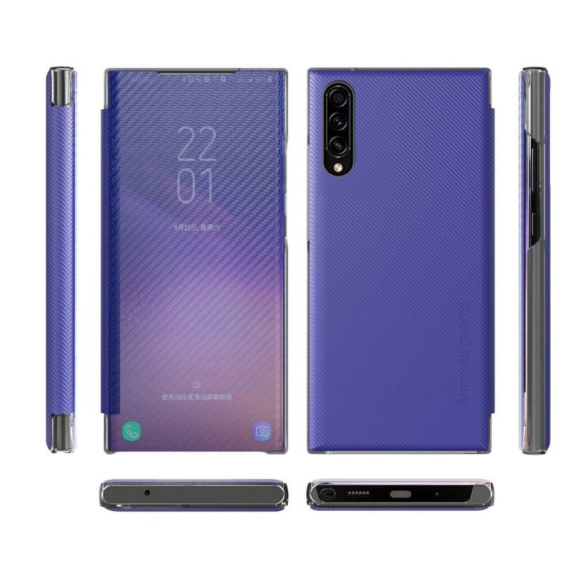 Telefoonhoesje voor Samsung Galaxy A50 Folio-hoesje Koolstofvezel