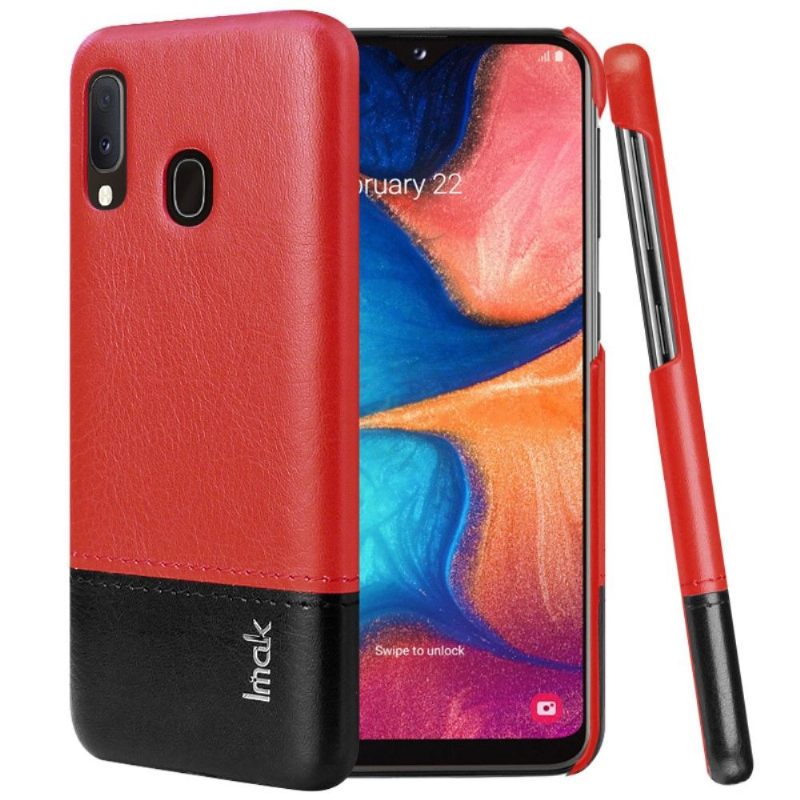 Hoesje voor Samsung Galaxy A20e Imak Bicolor Imitatieleer