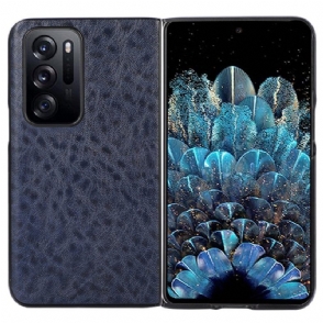 Hoesje voor Oppo Find N Getextureerd Lederen Ontwerp