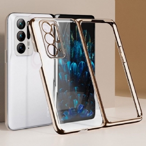 Hoesje voor Oppo Find N Transparant Met Metalen Voorframe