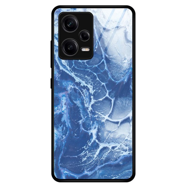 Hoesje voor Poco X5 Pro 5G Marmeren Kleuren Gehard Glas