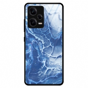 Hoesje voor Poco X5 Pro 5G Marmeren Kleuren Gehard Glas