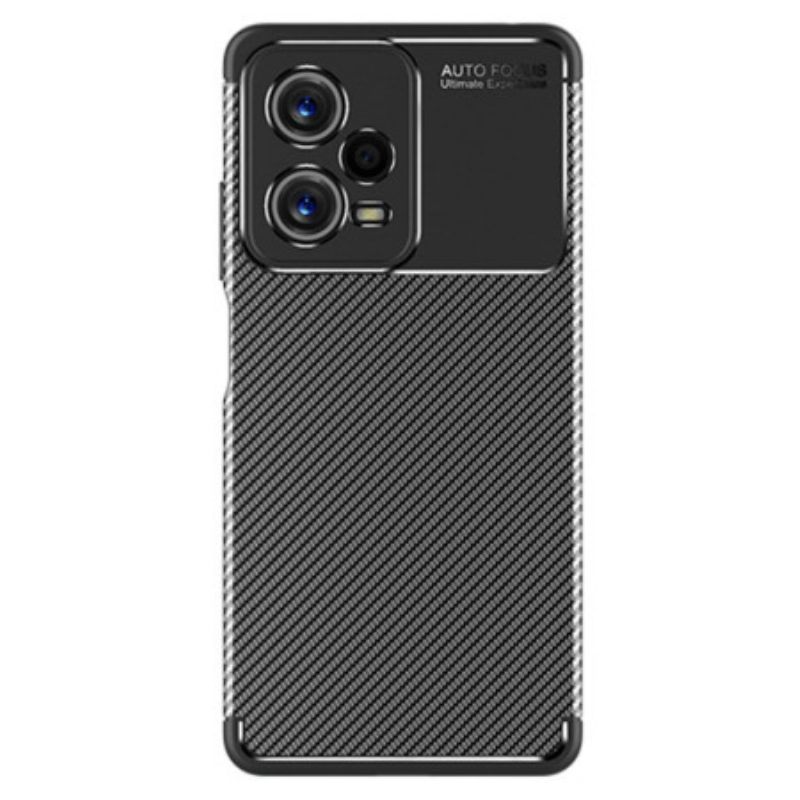 Telefoonhoesje voor Poco X5 Pro 5G Flexibele Koolstofvezeltextuur