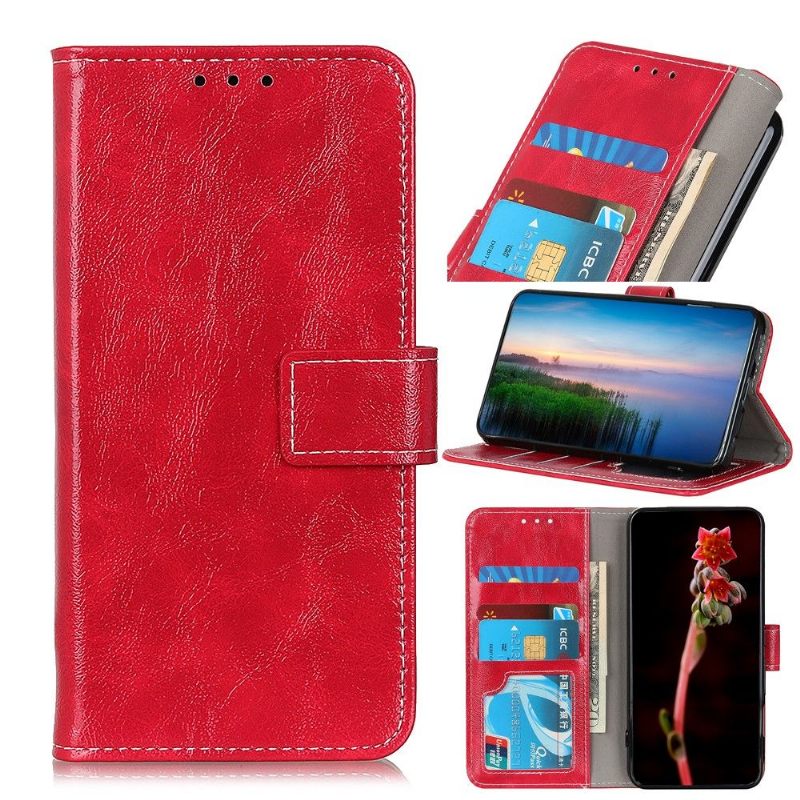 Cover voor Xiaomi Mi Note 10 Lite Luxe Stiksels Met Leereffect