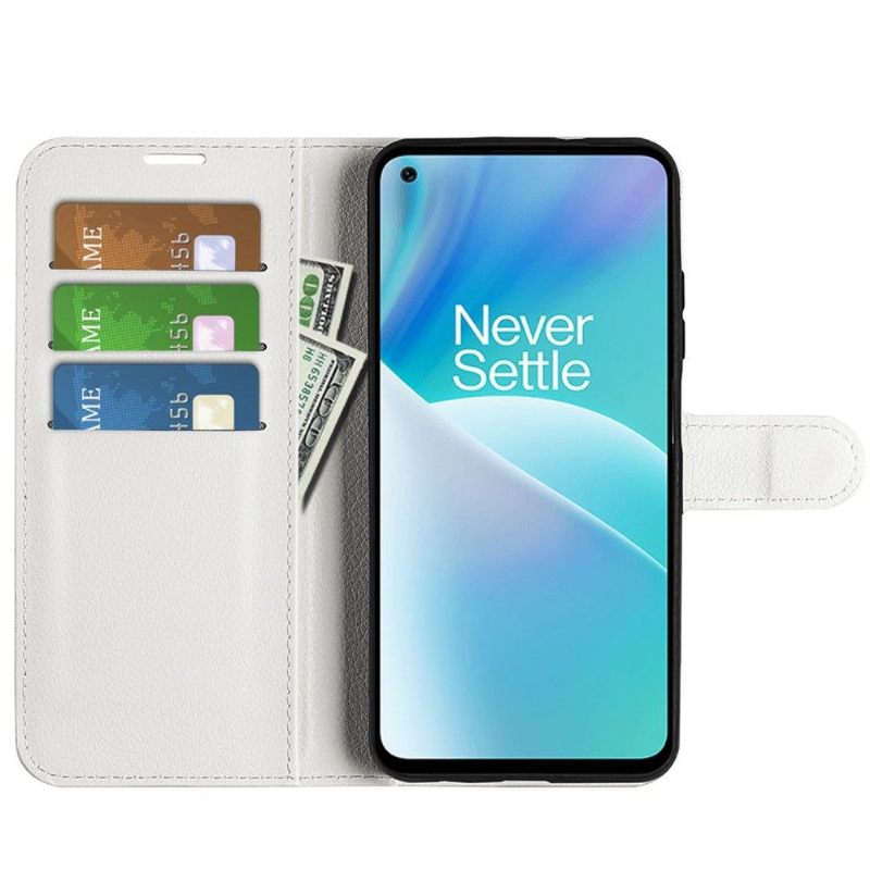 Folio-hoesje voor OnePlus Nord 2T 5G Anti-fall Portemonnee Leren Leerstijl