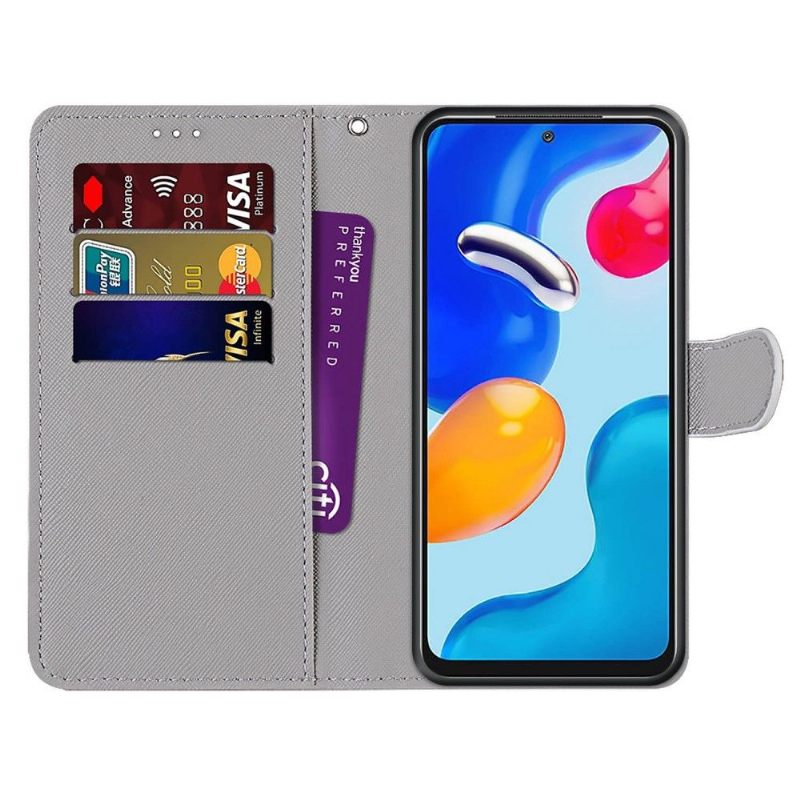 Flip Case voor Xiaomi Redmi Note 11 / Note 11S Bril Kat