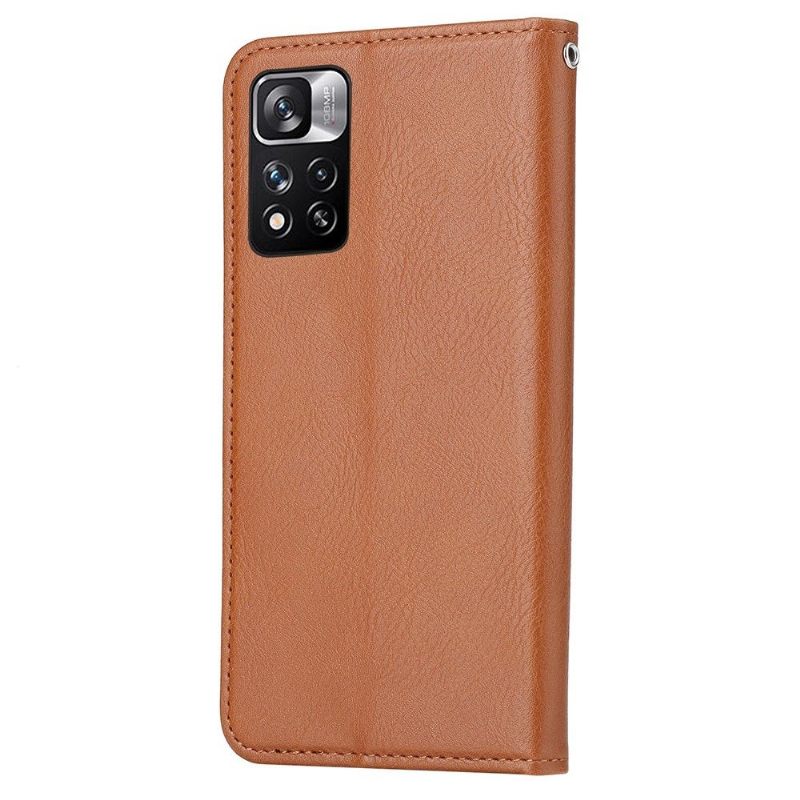 Flip Case voor Xiaomi Redmi Note 11 / Note 11S Stand Case Leder Effect