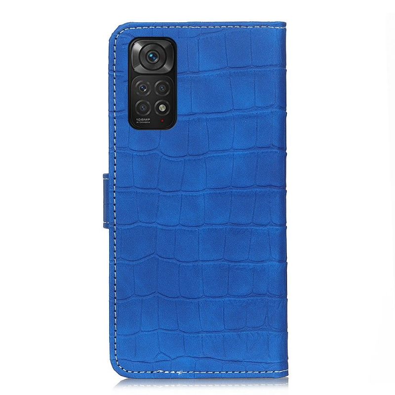 Folio-hoesje voor Xiaomi Redmi Note 11 / Note 11S Anti-fall Stiksels Met Krokodillenlook