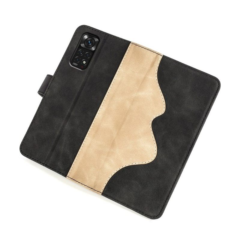 Folio-hoesje voor Xiaomi Redmi Note 11 / Note 11S Anti-fall Tweekleurige Foliostandaard