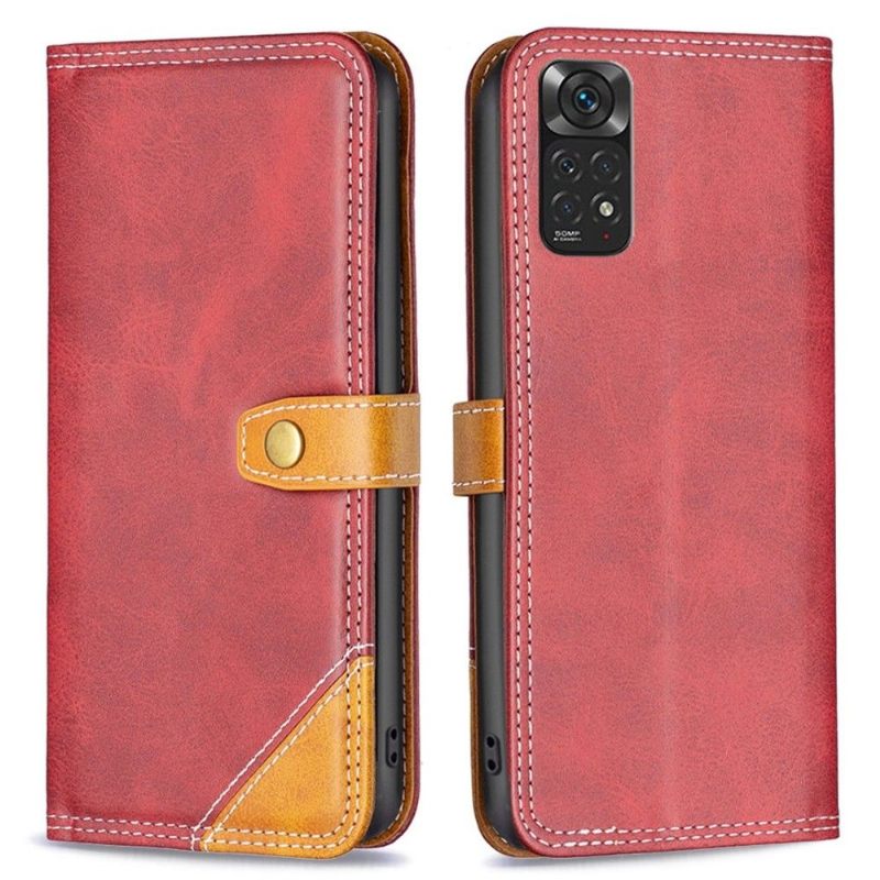 Folio-hoesje voor Xiaomi Redmi Note 11 / Note 11S Binfen Series-8 Zichtbare Naden