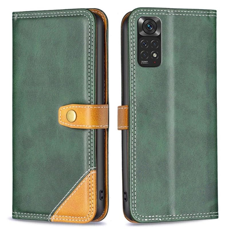 Folio-hoesje voor Xiaomi Redmi Note 11 / Note 11S Binfen Series-8 Zichtbare Naden