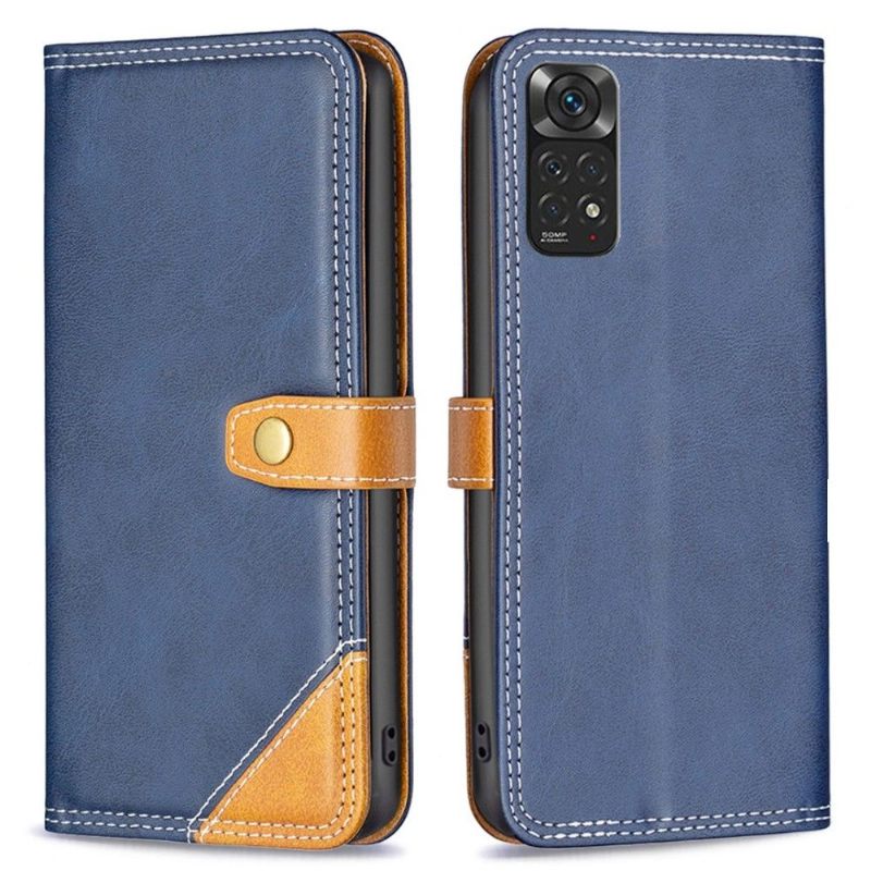 Folio-hoesje voor Xiaomi Redmi Note 11 / Note 11S Binfen Series-8 Zichtbare Naden