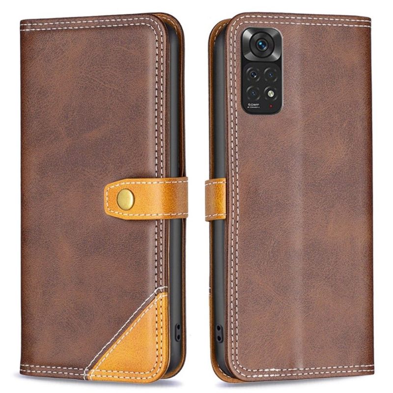 Folio-hoesje voor Xiaomi Redmi Note 11 / Note 11S Binfen Series-8 Zichtbare Naden