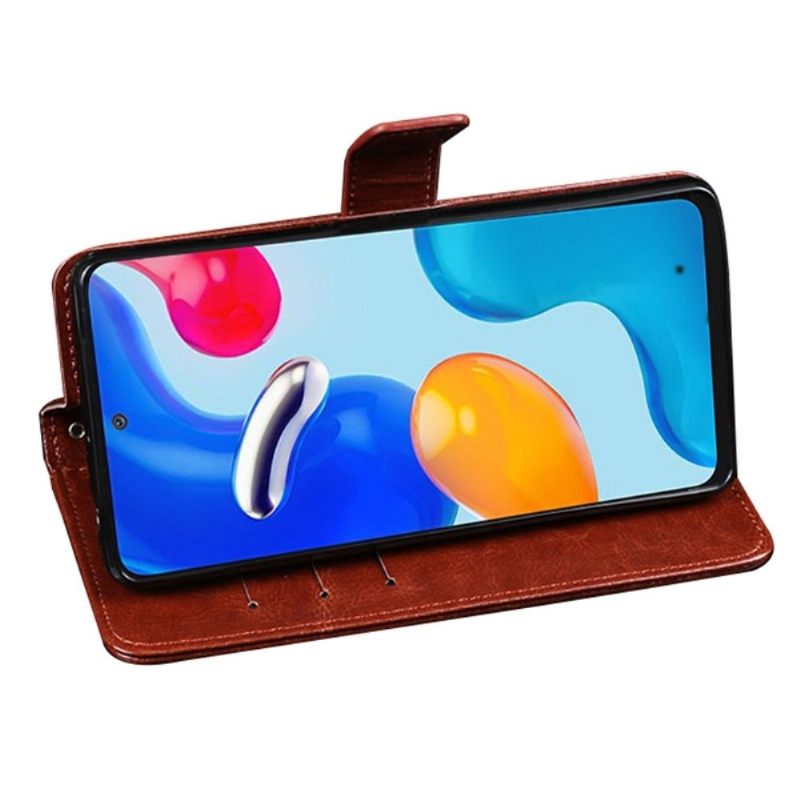 Folio-hoesje voor Xiaomi Redmi Note 11 / Note 11S Idewei Folio Ledereffect