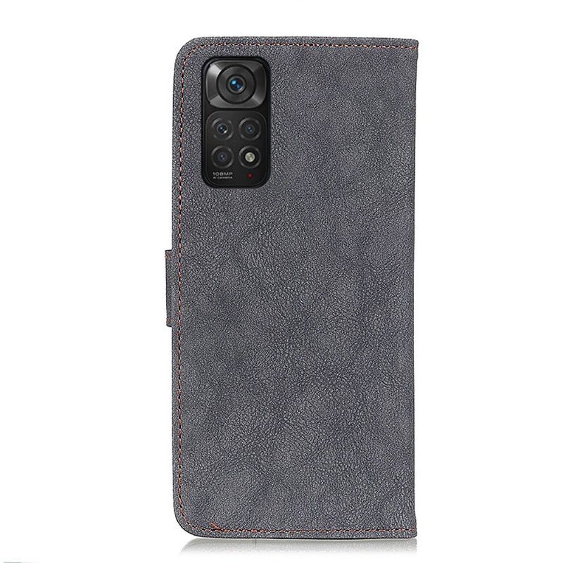 Folio-hoesje voor Xiaomi Redmi Note 11 / Note 11S Khazneh Retro Leereffect