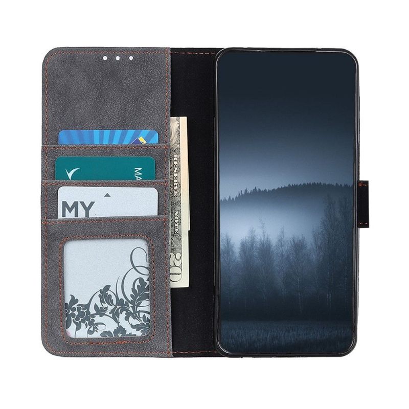 Folio-hoesje voor Xiaomi Redmi Note 11 / Note 11S Khazneh Retro Leereffect