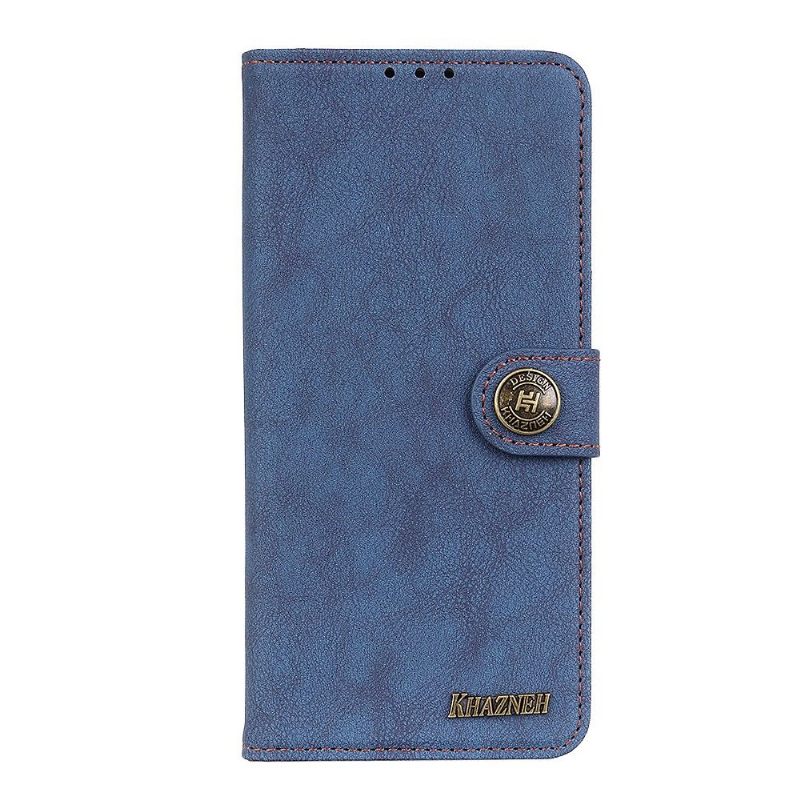 Folio-hoesje voor Xiaomi Redmi Note 11 / Note 11S Khazneh Retro Leereffect