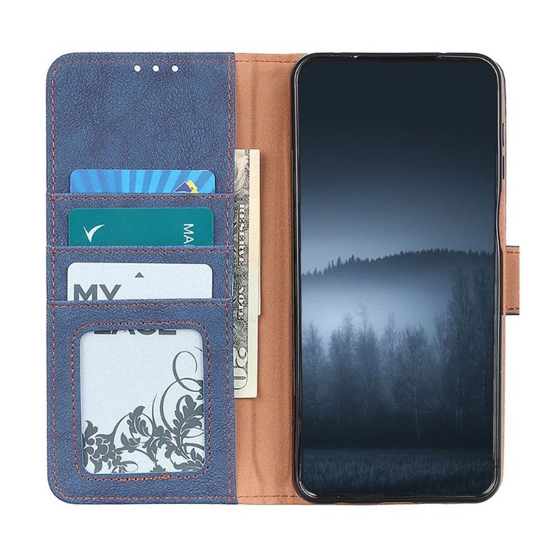 Folio-hoesje voor Xiaomi Redmi Note 11 / Note 11S Khazneh Retro Leereffect