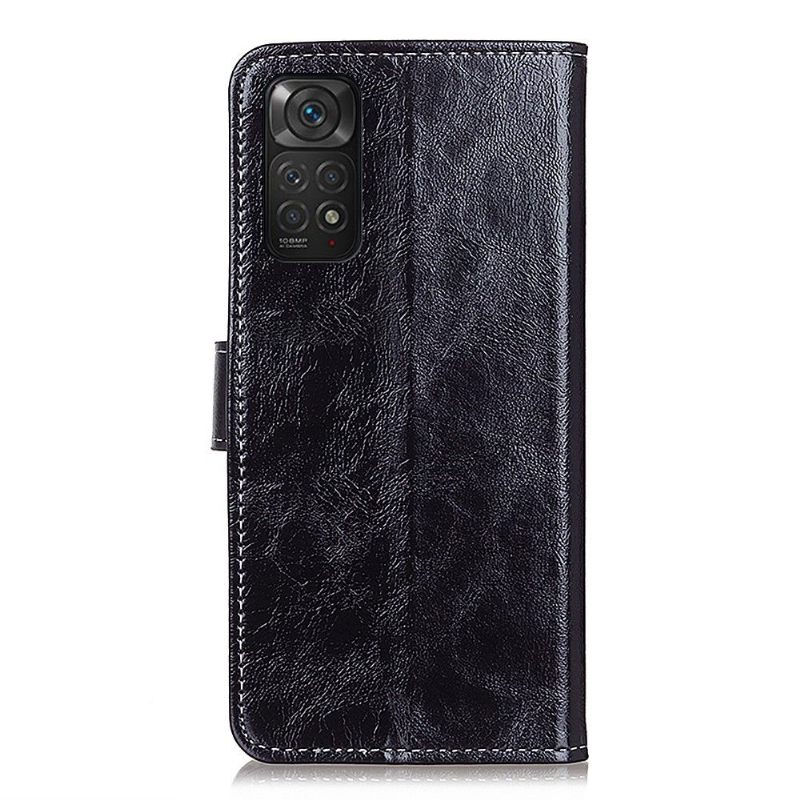 Folio-hoesje voor Xiaomi Redmi Note 11 / Note 11S Luxe Stiksels Met Leereffect