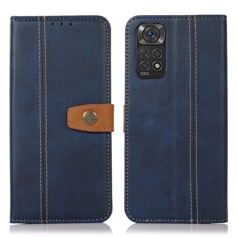 Folio-hoesje voor Xiaomi Redmi Note 11 / Note 11S Premium Kunstleer Met Stiksels