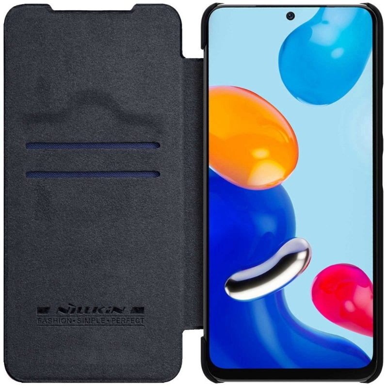 Folio-hoesje voor Xiaomi Redmi Note 11 / Note 11S Qin-serie Leereffect