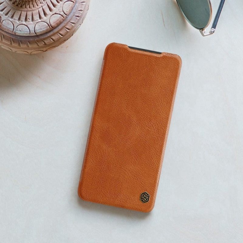 Folio-hoesje voor Xiaomi Redmi Note 11 / Note 11S Qin-serie Leereffect