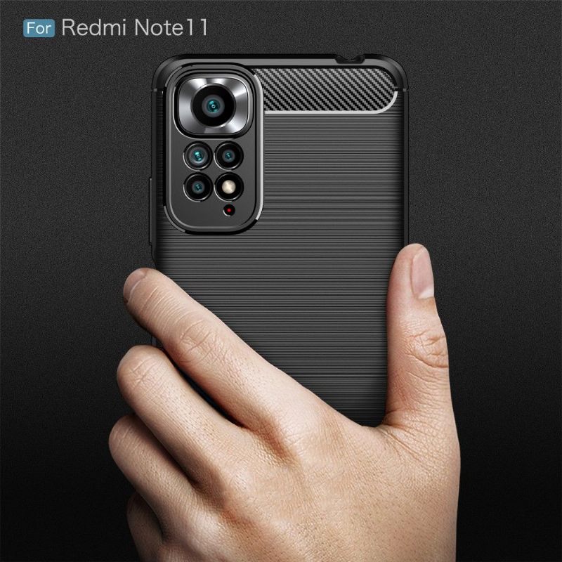 Hoesje voor Xiaomi Redmi Note 11 / Note 11S Geborsteld Siliconeneffect