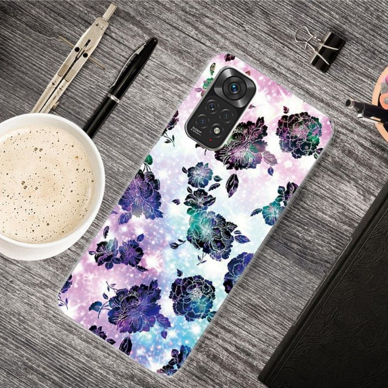 Hoesje voor Xiaomi Redmi Note 11 / Note 11S Paarse Bloemen