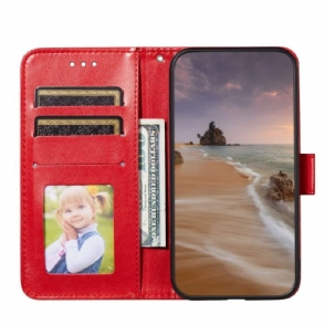 Leren Hoesje voor Xiaomi Redmi Note 11 / Note 11S Bescherming Folio-hoesje Kaarthouderklep