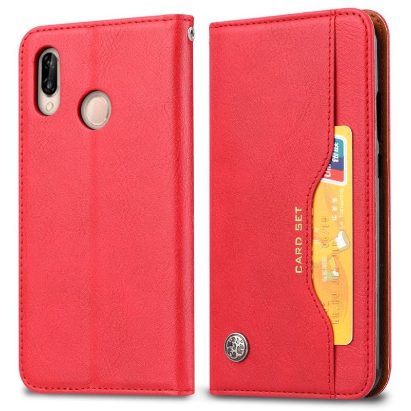 Case voor Xiaomi Redmi 7 Leer Met Standaard En Kaarthouder