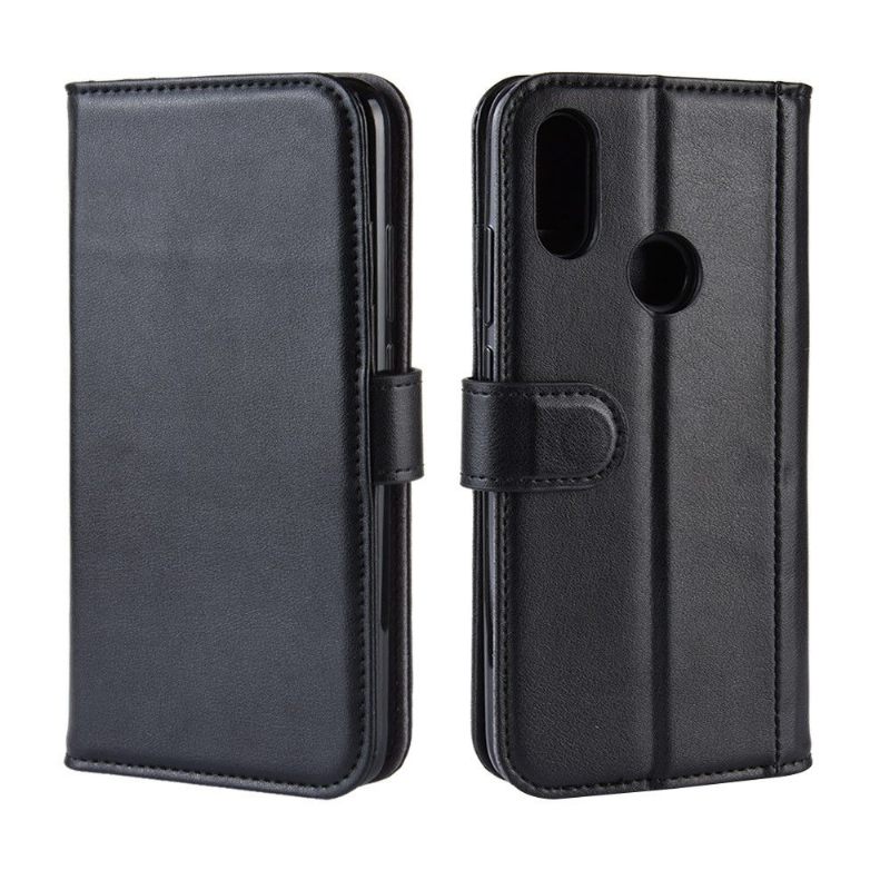 Cover voor Xiaomi Redmi 7 Anti-fall Premium Lederen Kaarthouder - Zwart