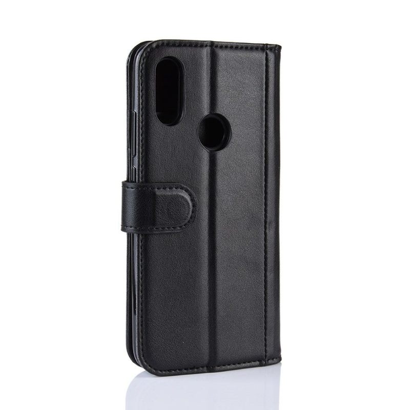 Cover voor Xiaomi Redmi 7 Anti-fall Premium Lederen Kaarthouder - Zwart