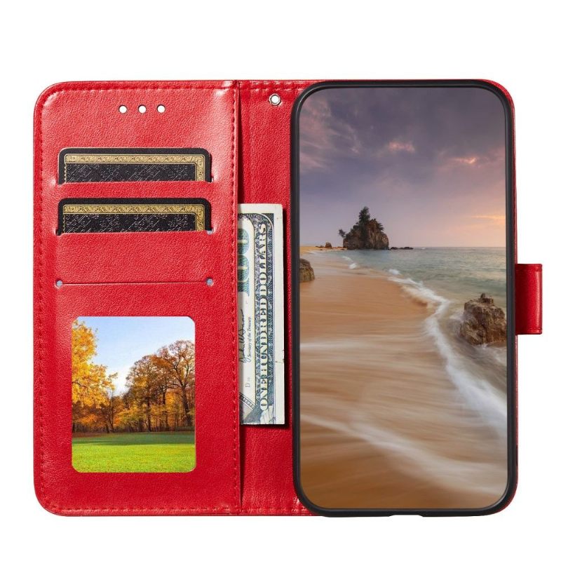 Folio-hoesje voor Motorola Moto G9 Play Anti-fall Kunstleer Kant