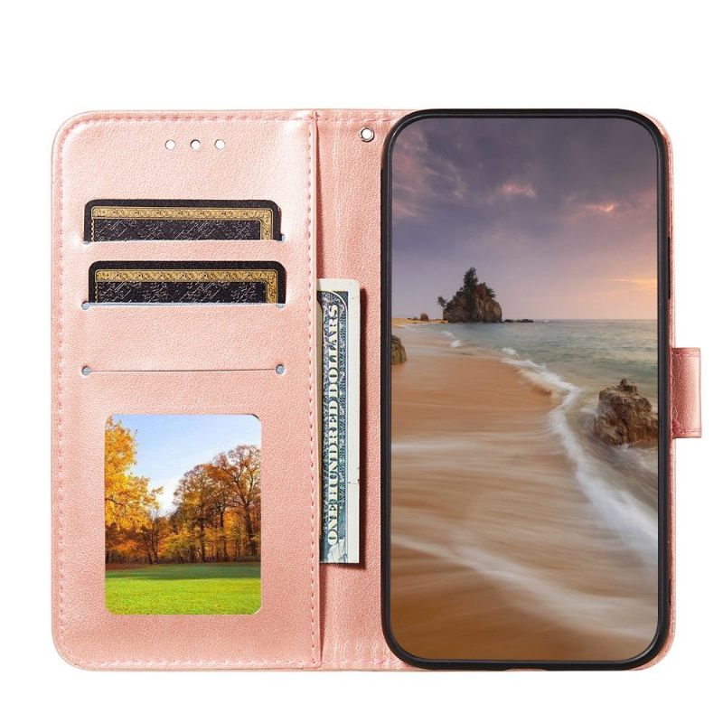 Folio-hoesje voor Motorola Moto G9 Play Anti-fall Kunstleer Kant